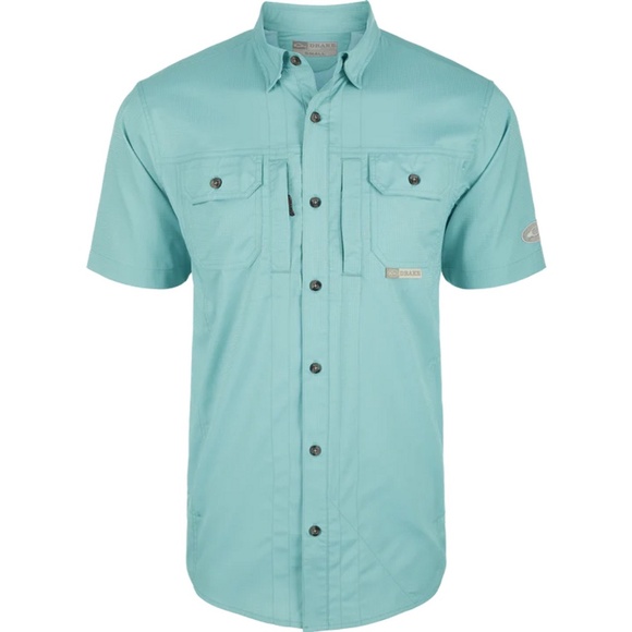 Wingshooter Trey Solid Dobby Short Sleeve Shirt by Drake Waterfowl - Picture 1 of 3